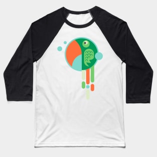 Digi Parrot Graphic T-Shirt Baseball T-Shirt